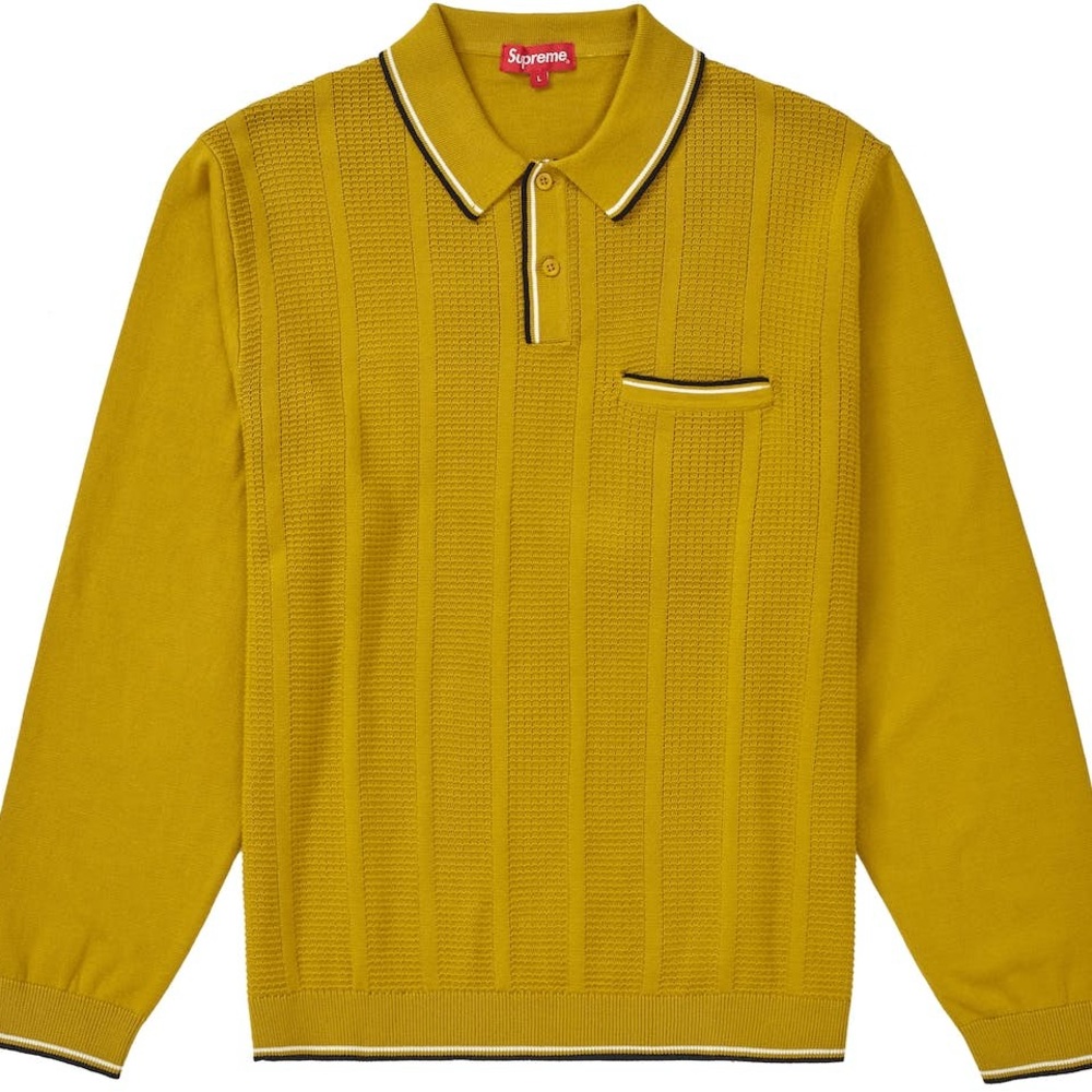 Supreme Stripe Rib Knit Polo